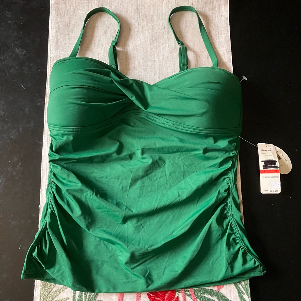 🆕 Tommy Bahama Tankini Bathing Suit Top 🌴🌺💚